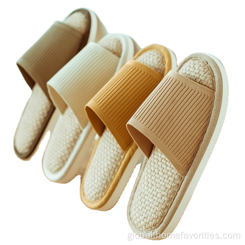Open Toe Cotton Slippers Women Indoor Floor Flat Shoes Summer Manufactory